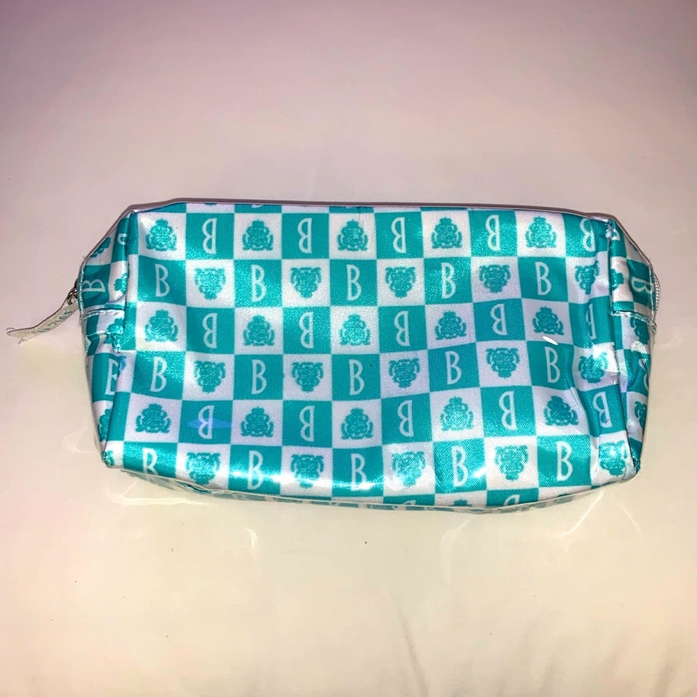 Borghese Teal & White Cosmetics Bag